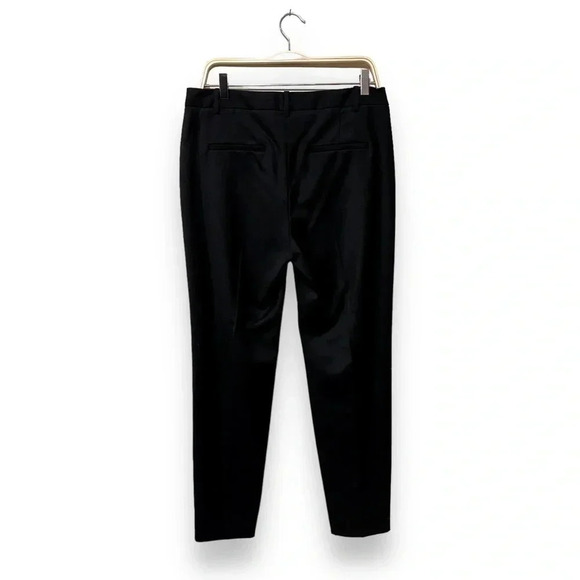 Nili Lotan Virgin Wool Pleated Ankle Black Tapered Trouser Dress Pants Size 8 - Picture 3 of 7